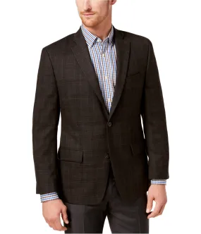 Michael Kors Mens Plaid Two Button Blazer Jacket, TW1