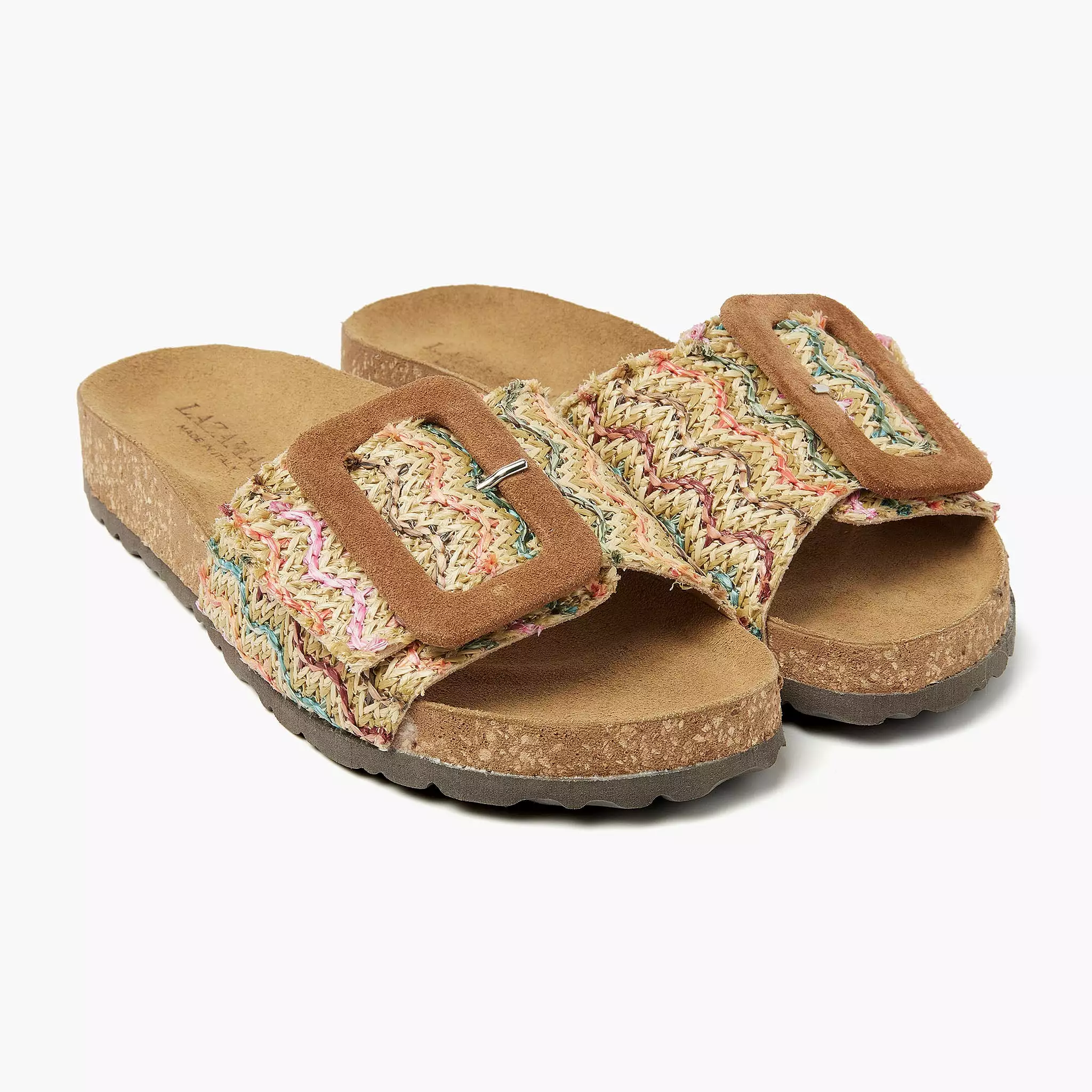 Natalia Raffia Dames Slippers Multi