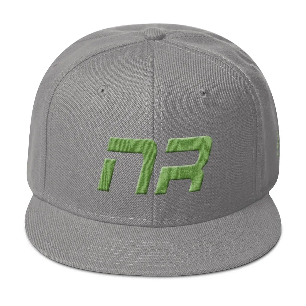 Native Realm - Flat Brim Hat - Green Embroidery - NR - Many Hat Color Options Available