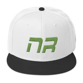 Native Realm - Flat Brim Hat - Green Embroidery - NR - Many Hat Color Options Available