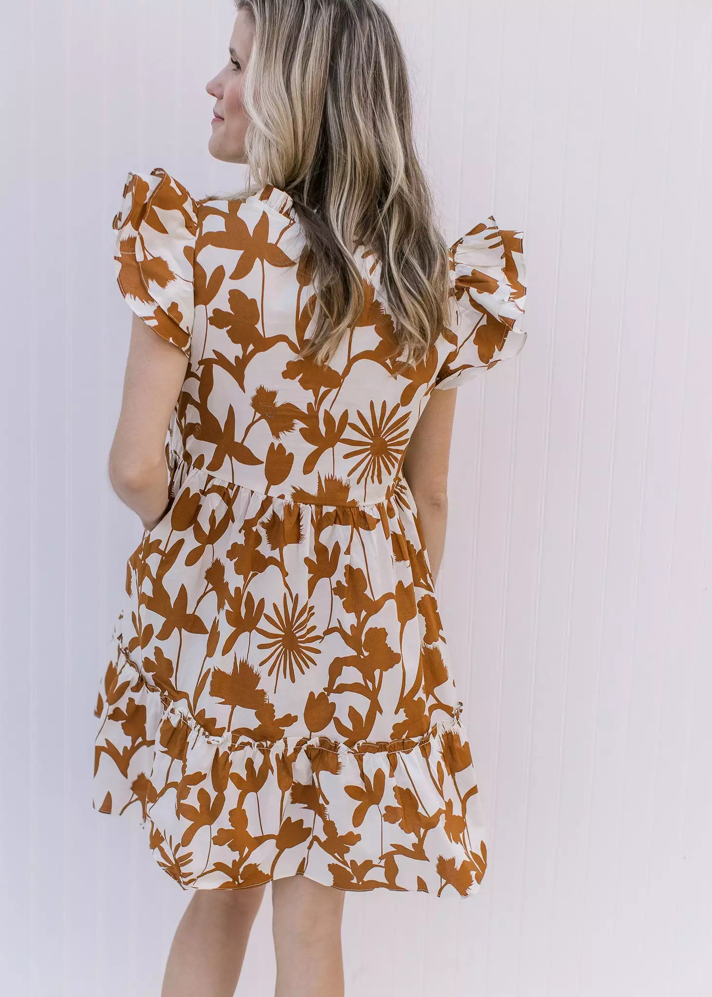 Neutral Ground Printed Dress