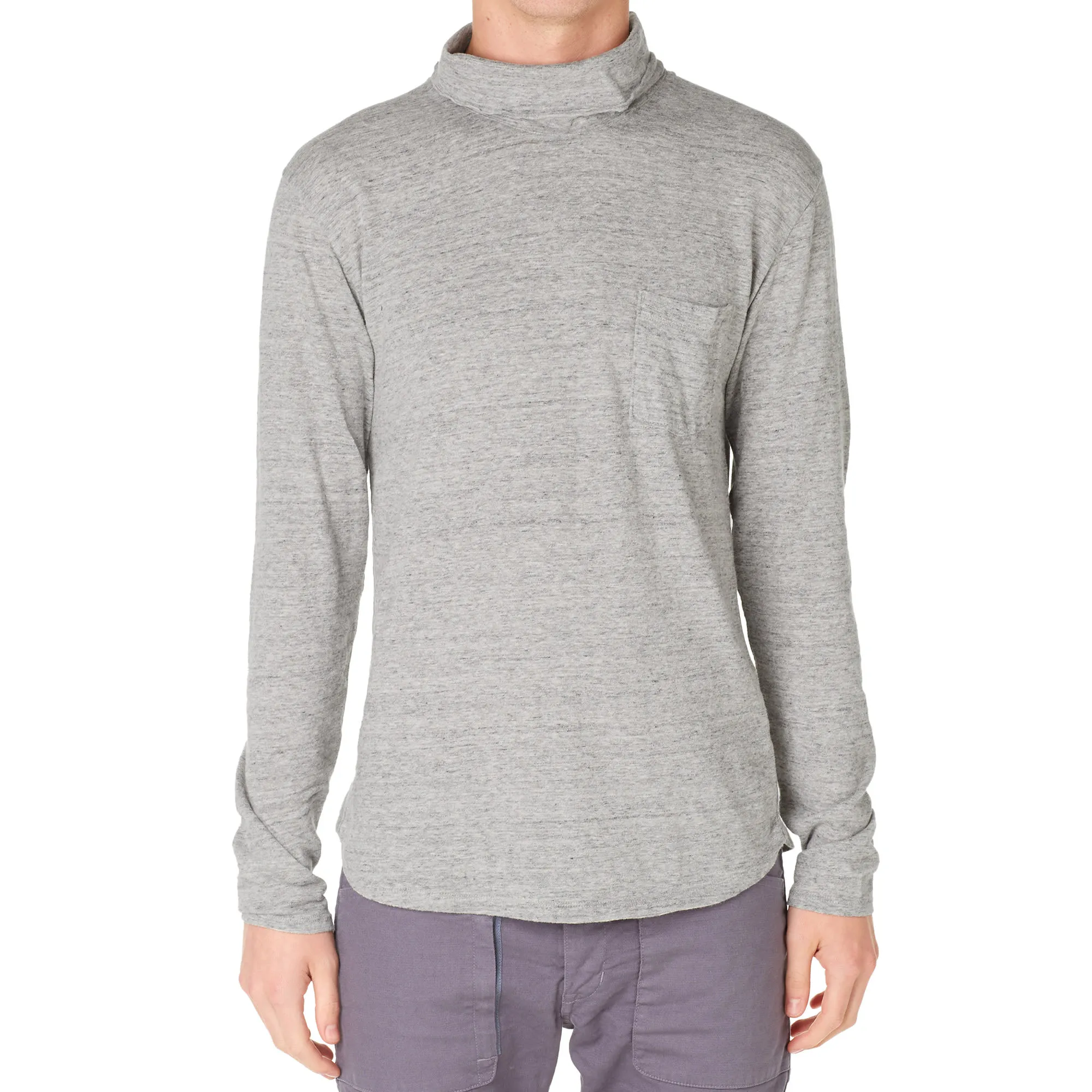 Nonnative Long Sleeve Dweller Turtle TeeLight Grey