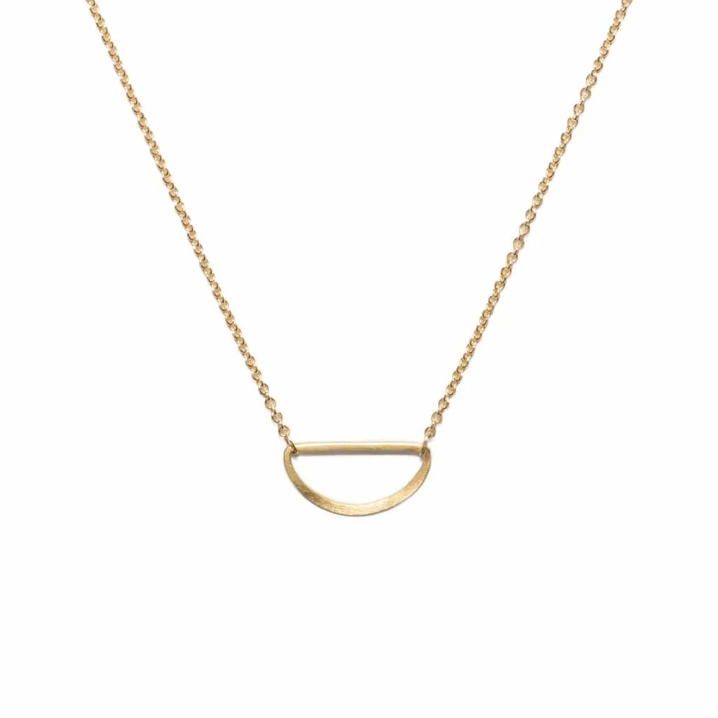 Open Slice Necklace in 14ct gold - Carla Caruso