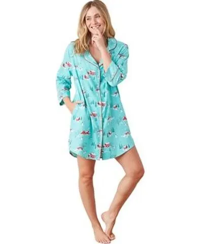 Printfresh Women's Winter Wonderland Long Sleeve Sleep Shirt