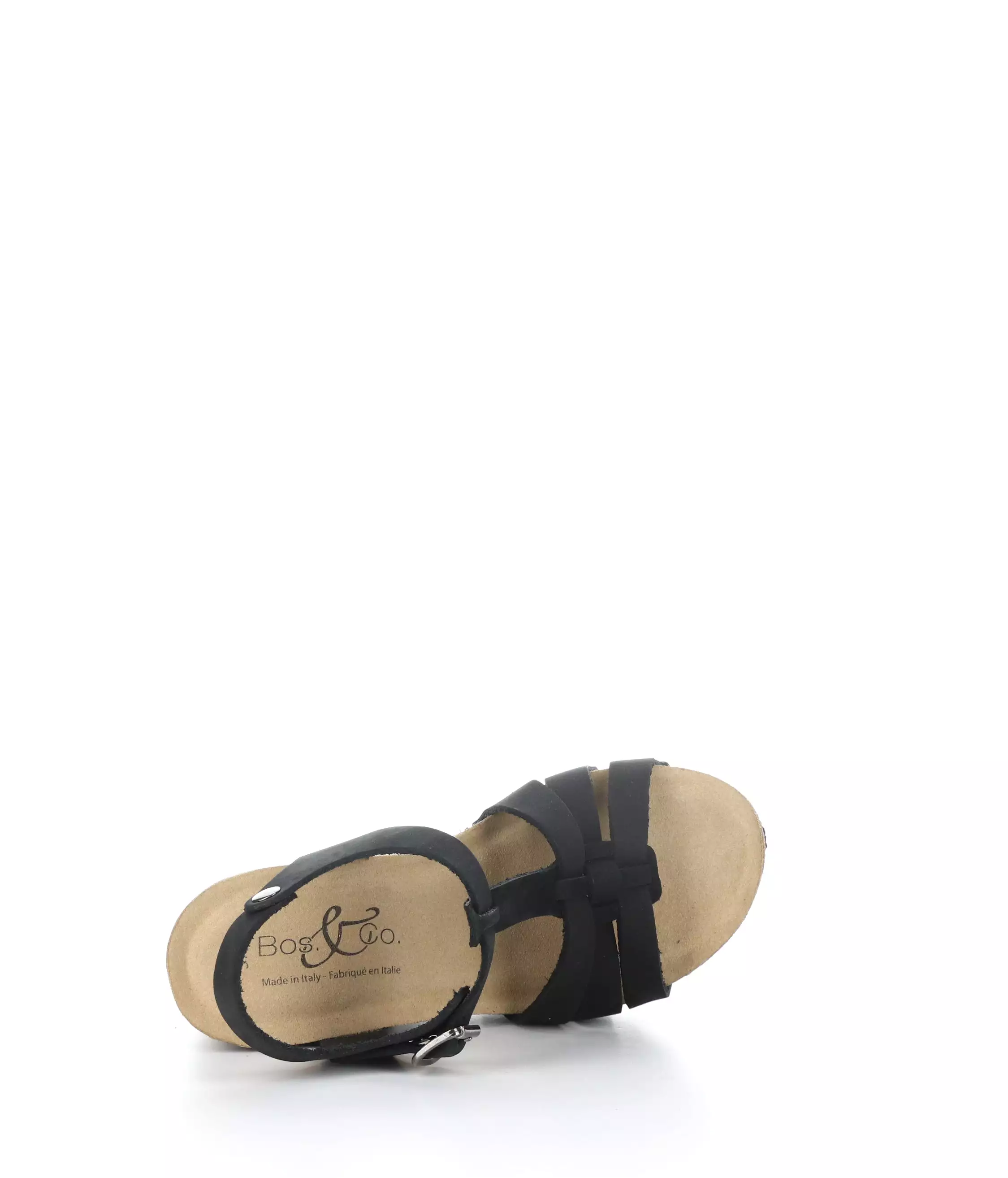 REVERE BLACK Wedge Sandals