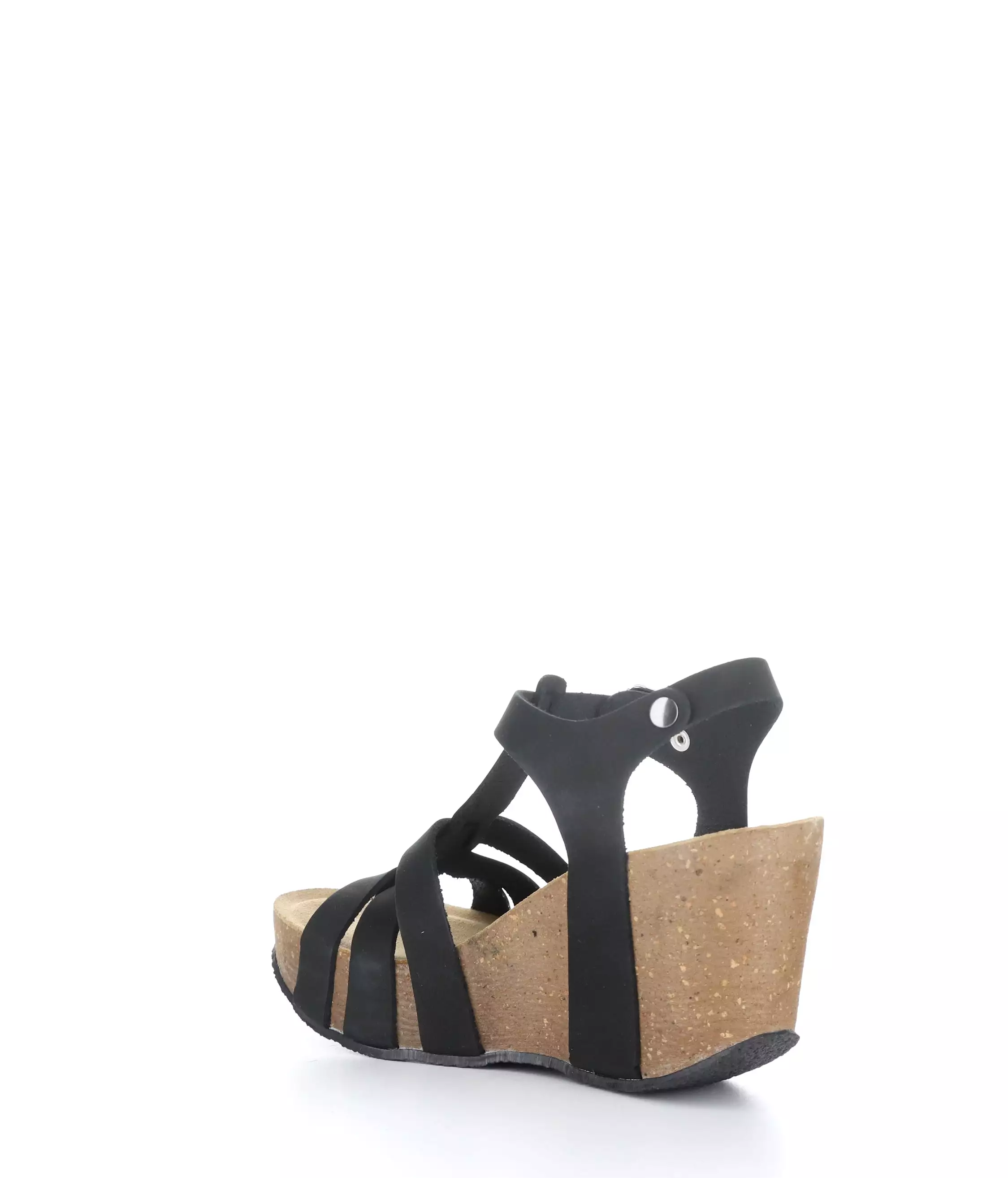 REVERE BLACK Wedge Sandals