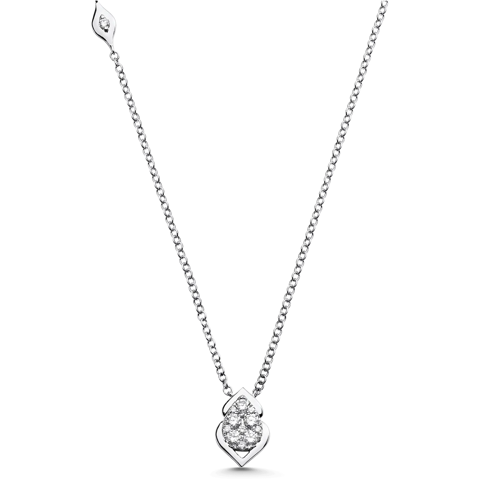 Reverie Pear Diamond Cluster Necklace