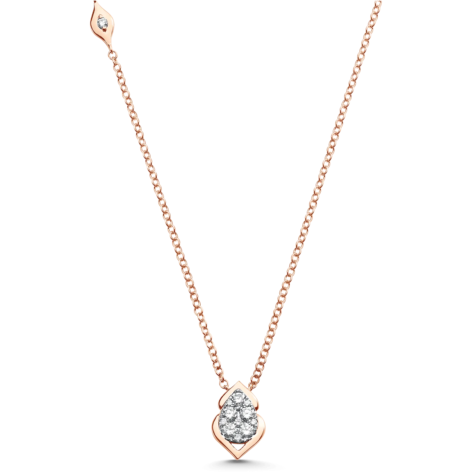 Reverie Pear Diamond Cluster Necklace