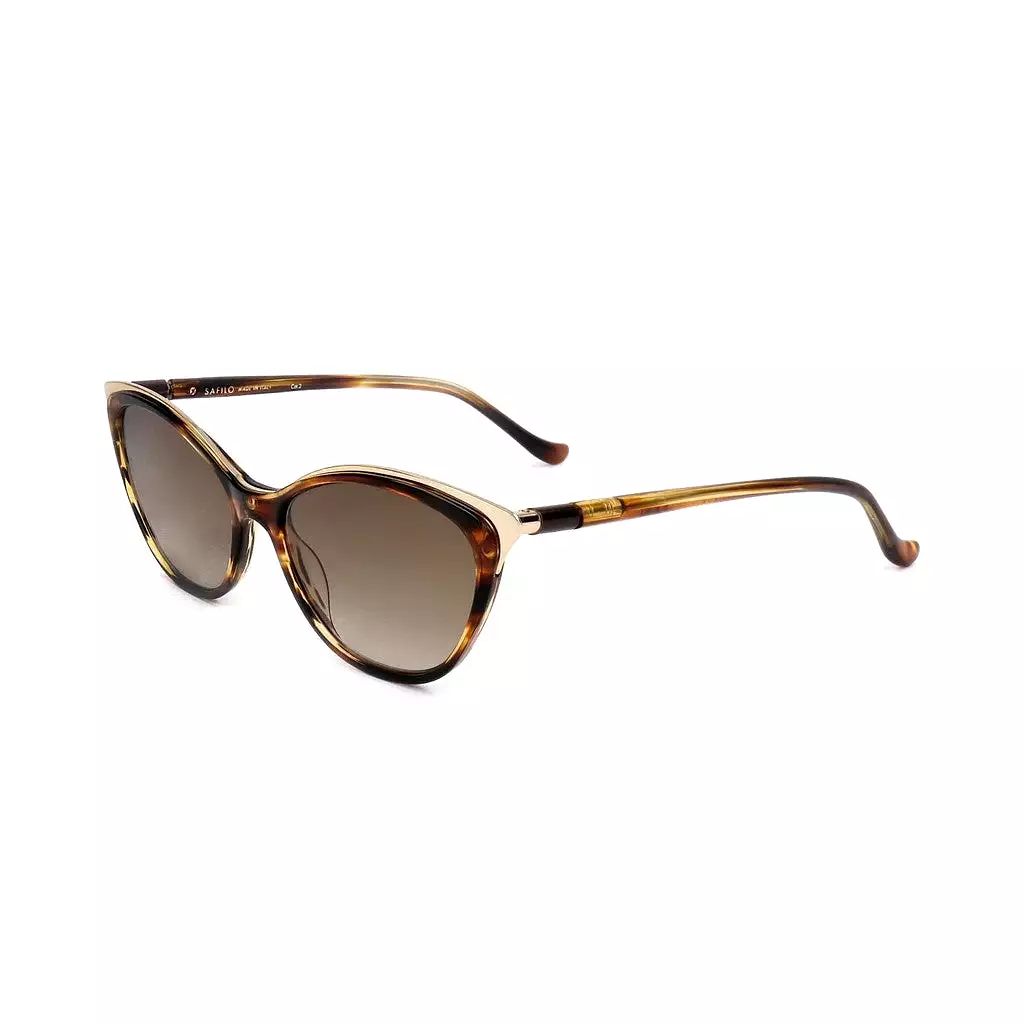 Safilo CIGLIA01S Acetate Women's Sunglasses, Havana Gold