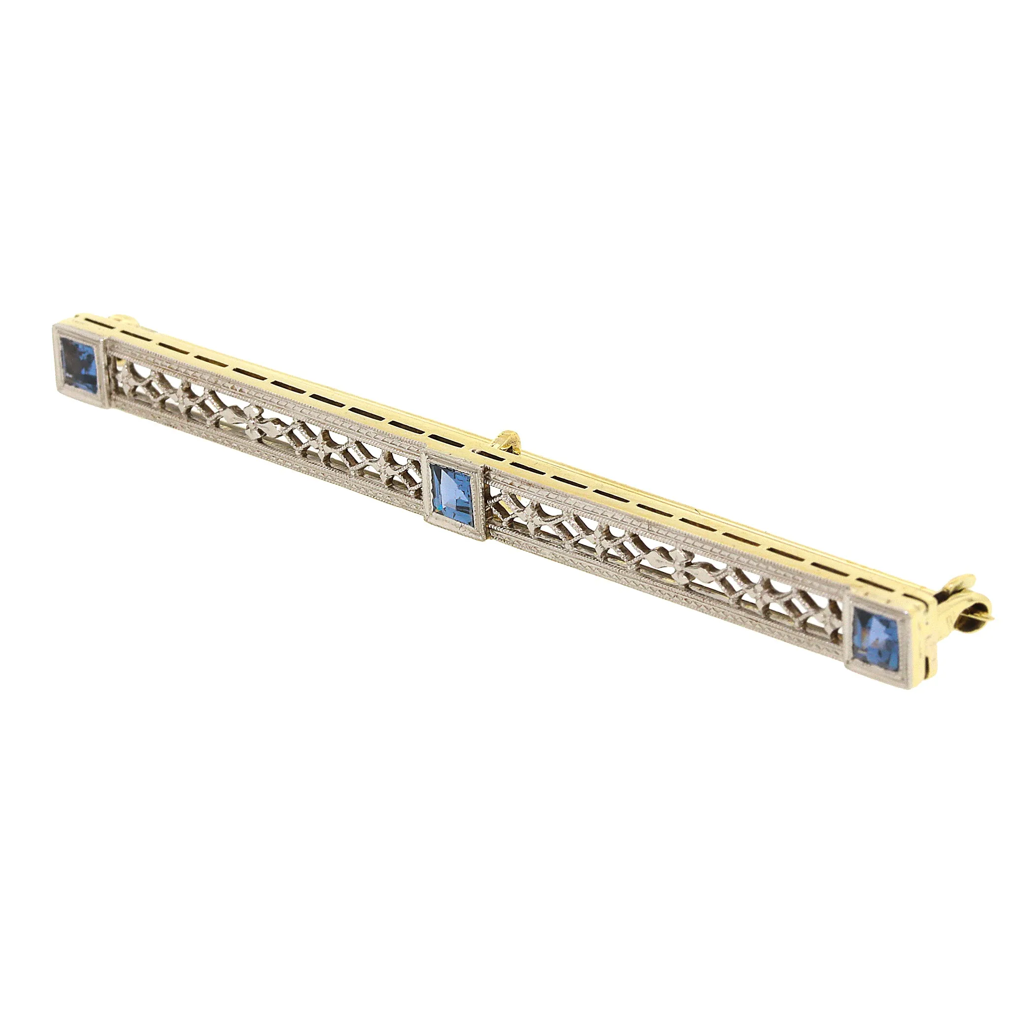 Sapphire Bar Pin