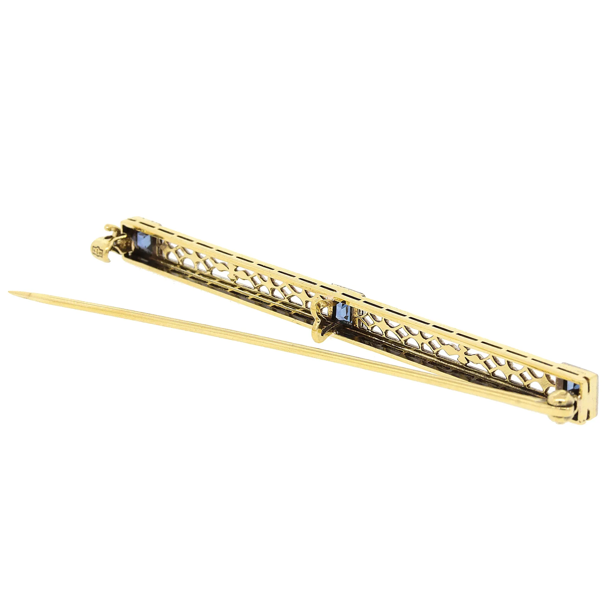 Sapphire Bar Pin