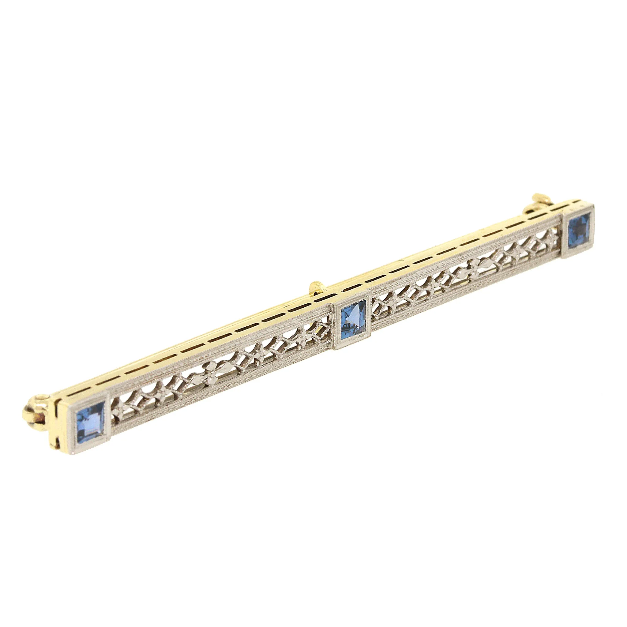 Sapphire Bar Pin