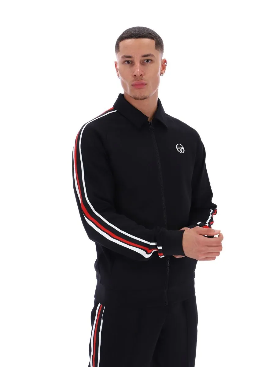 Sergio Tacchini Renshaw Tape Track Jacket Black