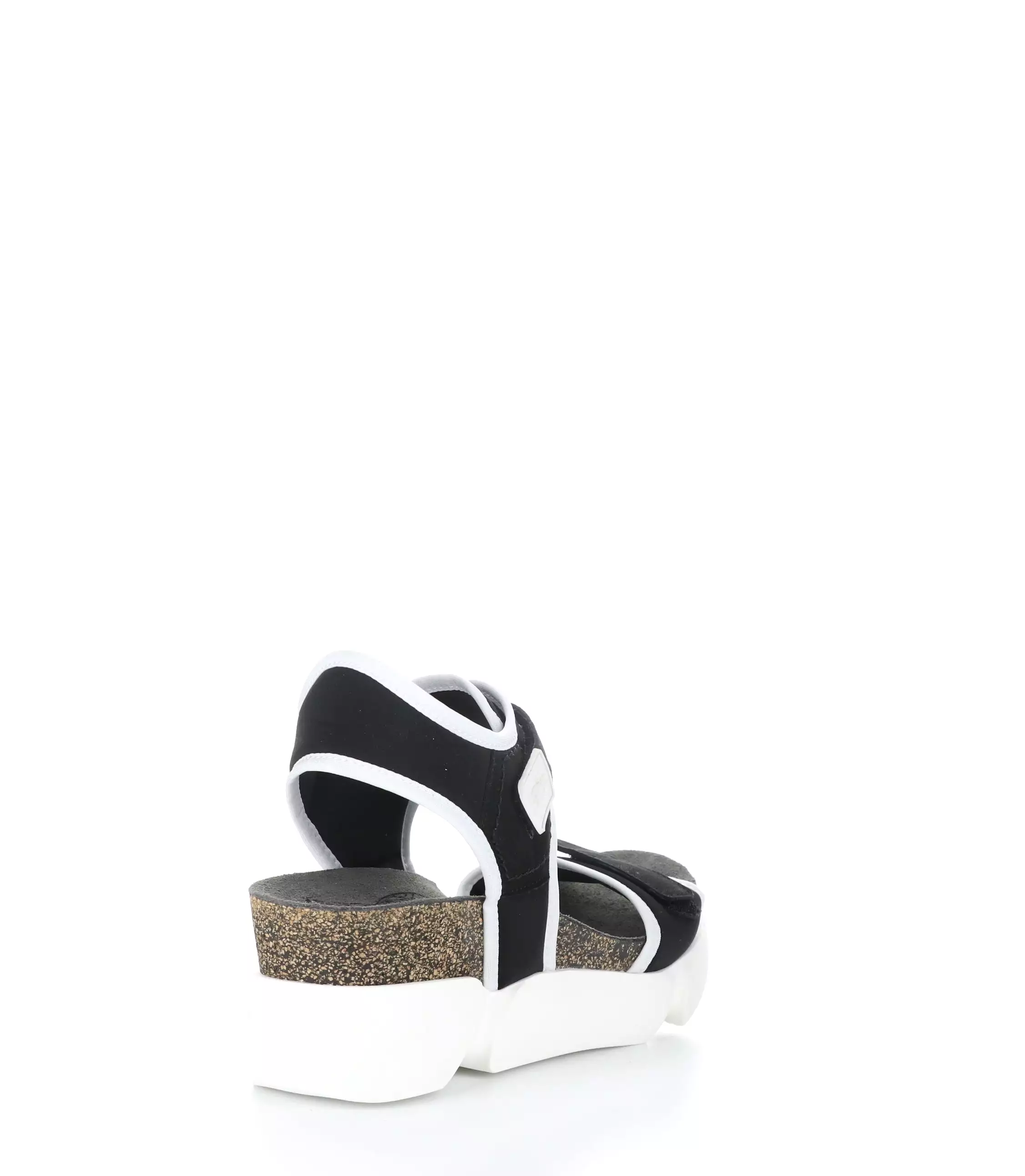 SIGO727FLY BLACK/WHITE Wedge Sandals