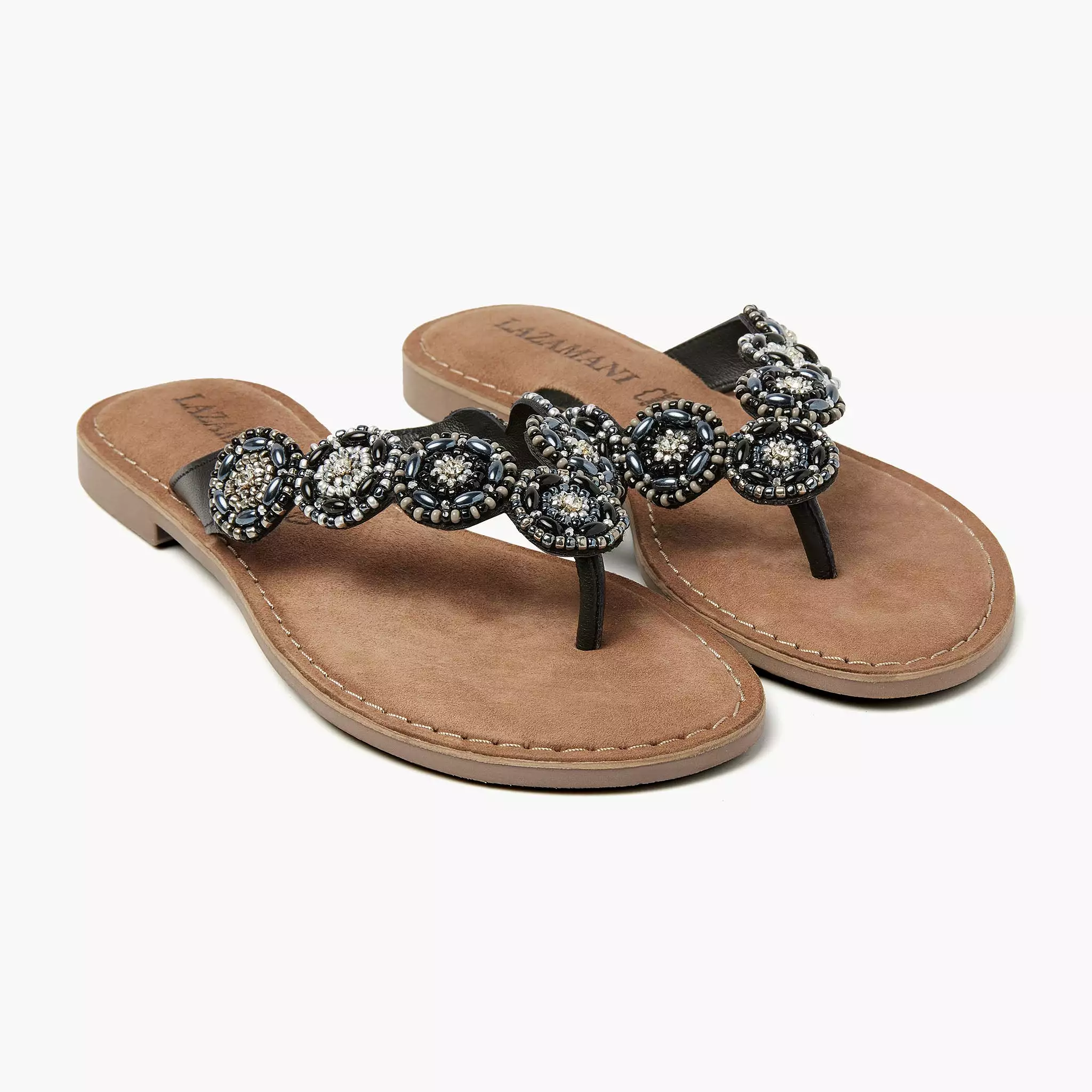 Soe Leren Dames Slippers Black