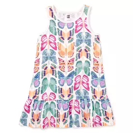 Tea Collection Mariposas Pintadas Ruffle Hem Tank Dress