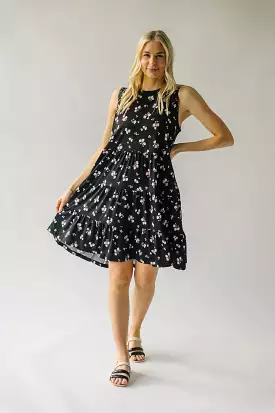 The Alexander Floral Tank Dress in Black