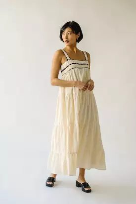 The Duncanville Tiered Tank Dress in Cream