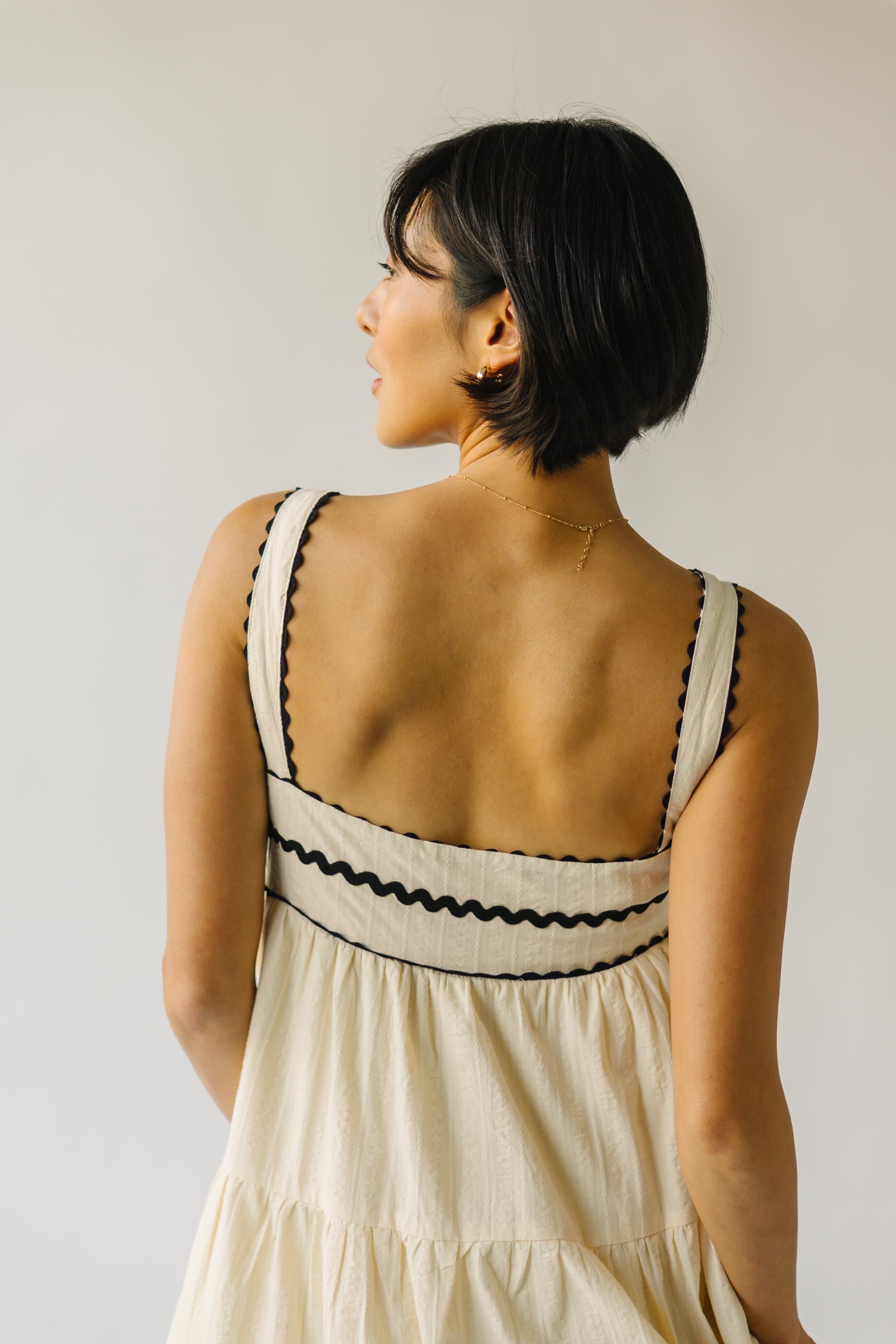 The Duncanville Tiered Tank Dress in Cream