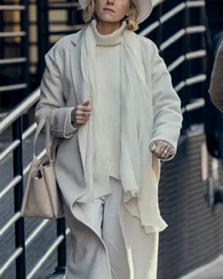 The Watcher Nora Brannock White Trench Coat