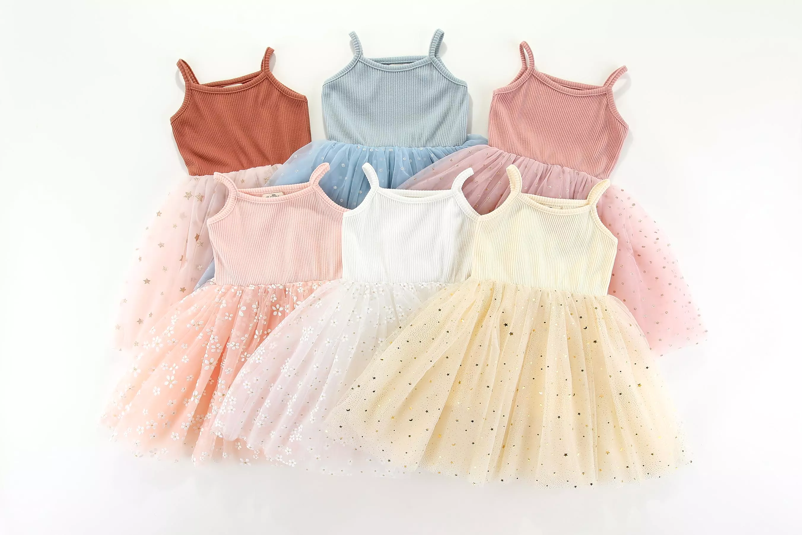 Valentina Tutu Dress - GOLDEN STARS VANILLA: 1-2Y, 5-6Y, 6-8Y