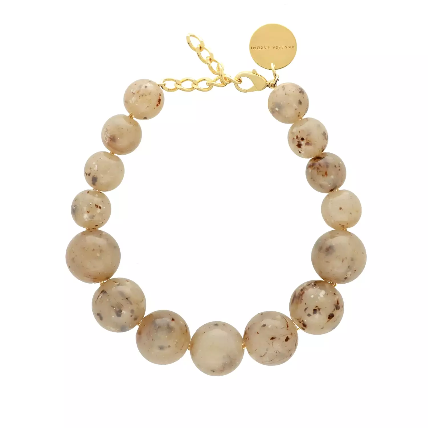 Vanessa Baroni Light Bernstein Bead Necklace