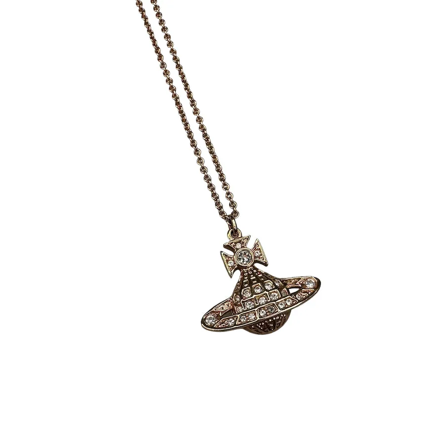 VIVIENNE WESTWOOD MINNIE BAS RELIEF NECKLACE - ROSE GOLD