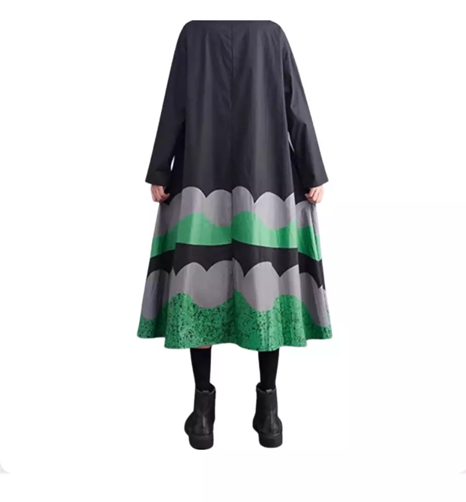 YNB dress green scallops