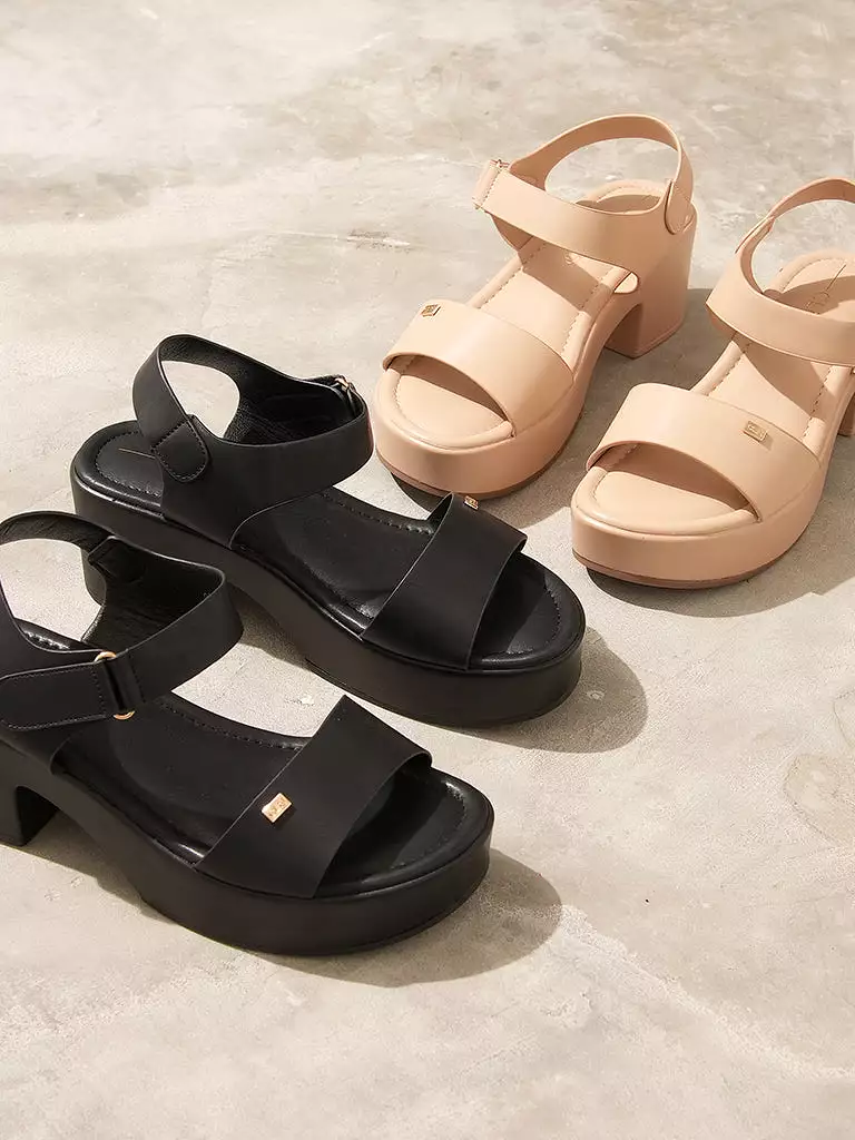 Zelene Platform Sandals